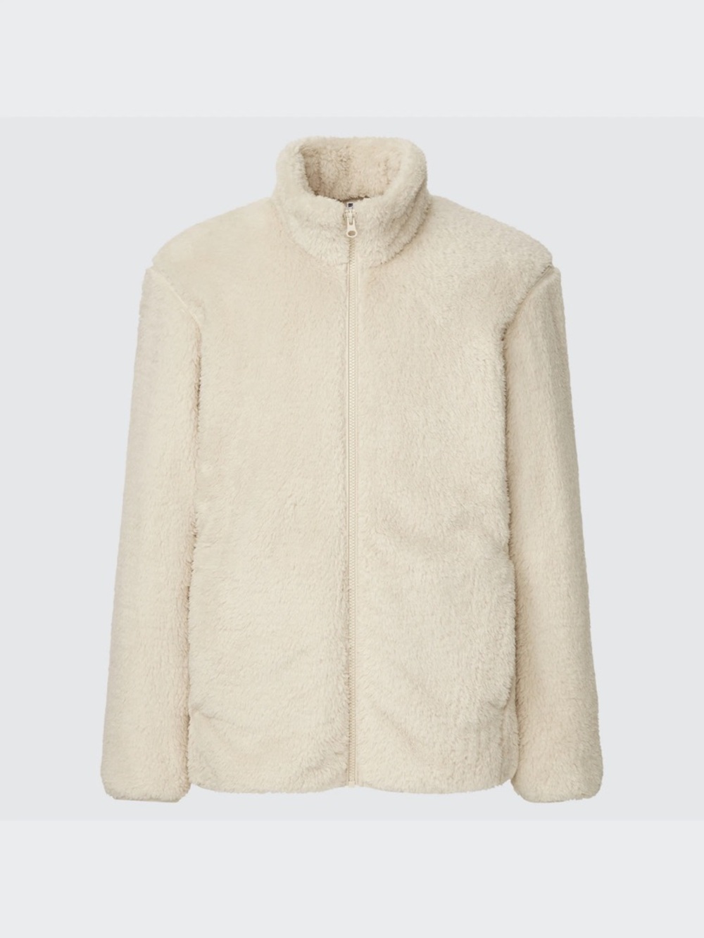 Uniqlo Cream Sherpa Zip-Up Jacket L